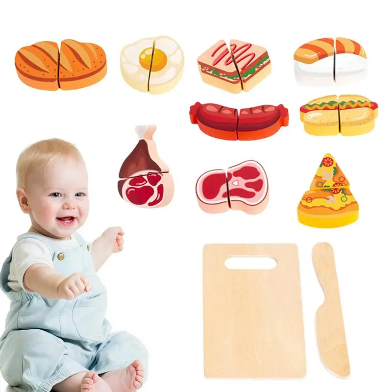 

Fruit Cutting Toys For Kids Wood Children Learning Game Toddler Food Cutting Preschool Toys Fine Motor Skills Game For Girl Boy