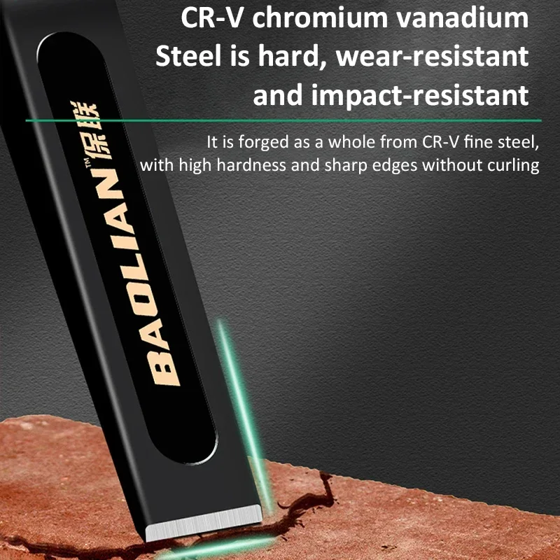 6/8/10/12 Inch Chrome Vanadium Steel Stone Flat Chisel With Hand Guard Construction Cement Masonry Concrete Engraving Cut Tool