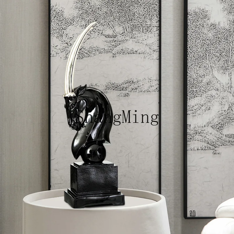 

CL Innovative Antelope Head Modern Simple Desktop Resin Ornament Interior Office Ornament Crafts Ornament