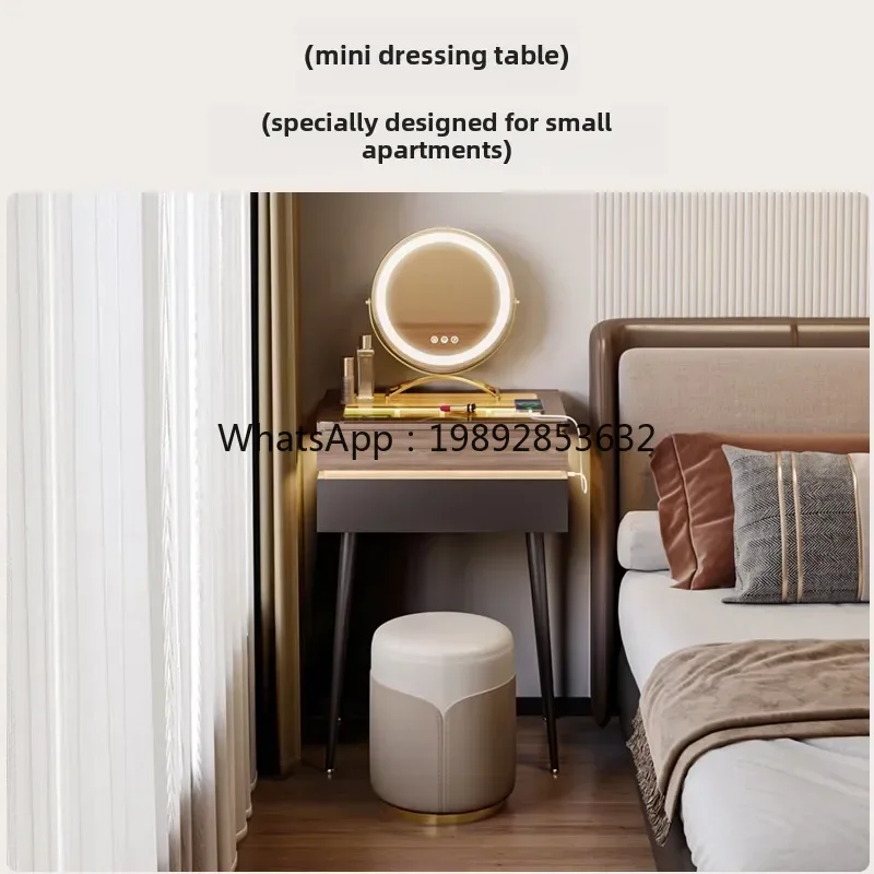 

BB minimalist dresser small bedroom makeup table 50cm ultra-narrow mini with makeup mirror