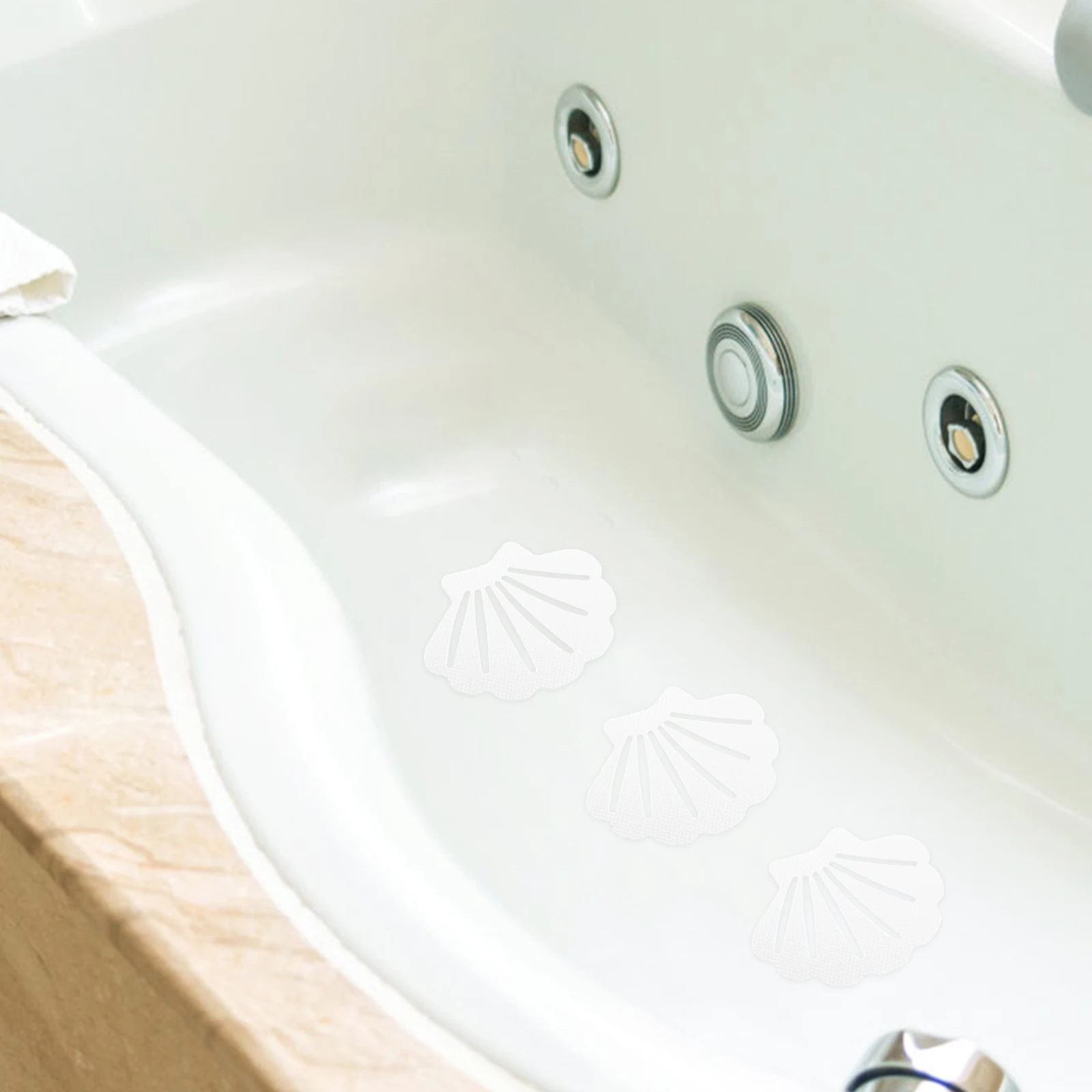 

12 Pcs Shell Bath Sticker Bathtub Bathroom Non Skid Stickers for Anti Slip Decorate