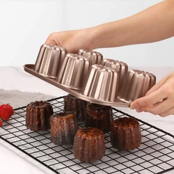 Canele Mold Cake Pan, Non-Stick Canele Baking Pan For Oven Carbon Steel Caneles Mold Bakeware Tool