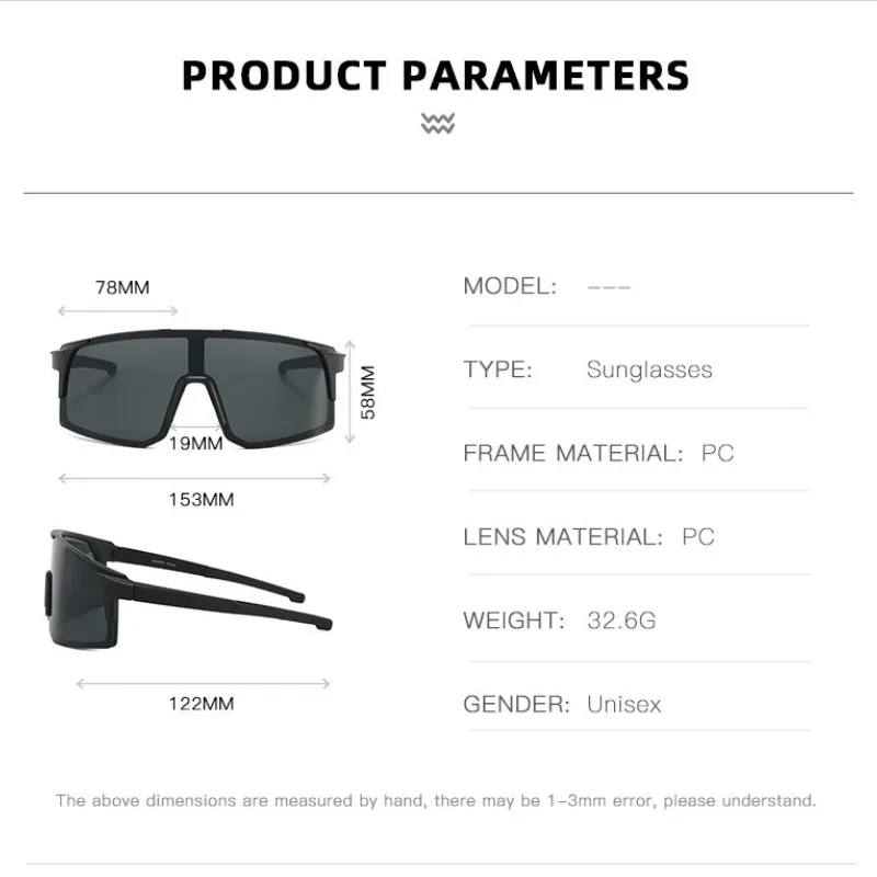 المتضخم الرياضة واقية النظارات الشمسية الرجال مرآة الموضة في الهواء الطلق الدراجات نظارات 2026 جديد المضادة للأشعة فوق البنفسجية يندبروف ظلال النظارات
