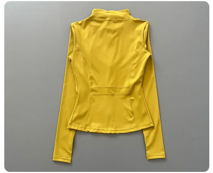 Damen Sportjacke mit Reißverschluss, Langen Ärmeln und Daumenlöchern, Slim Fit, Schnelltrocknend für Laufen, Fitness, Yoga und Sport – Detail 14