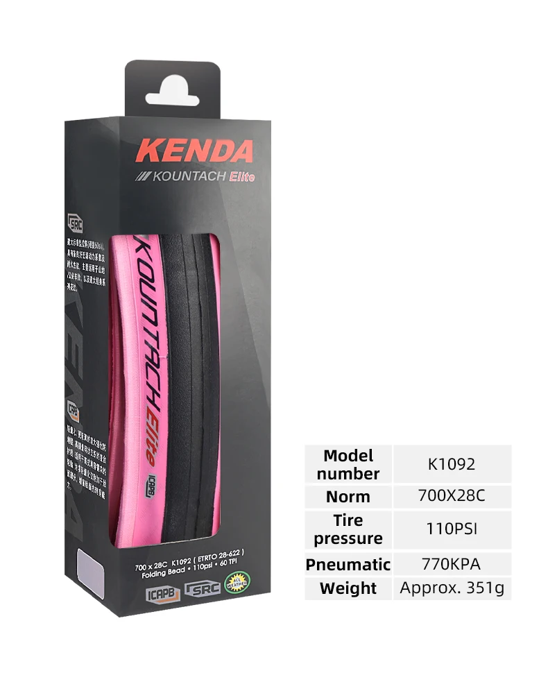 Kenda K1092 Pannenschutz Ultra Leichtgewicht Rutschfest Neuer Fahrradreifen 700x28c Kountach Elite Faltbarer Rennradreifen – Detail 10