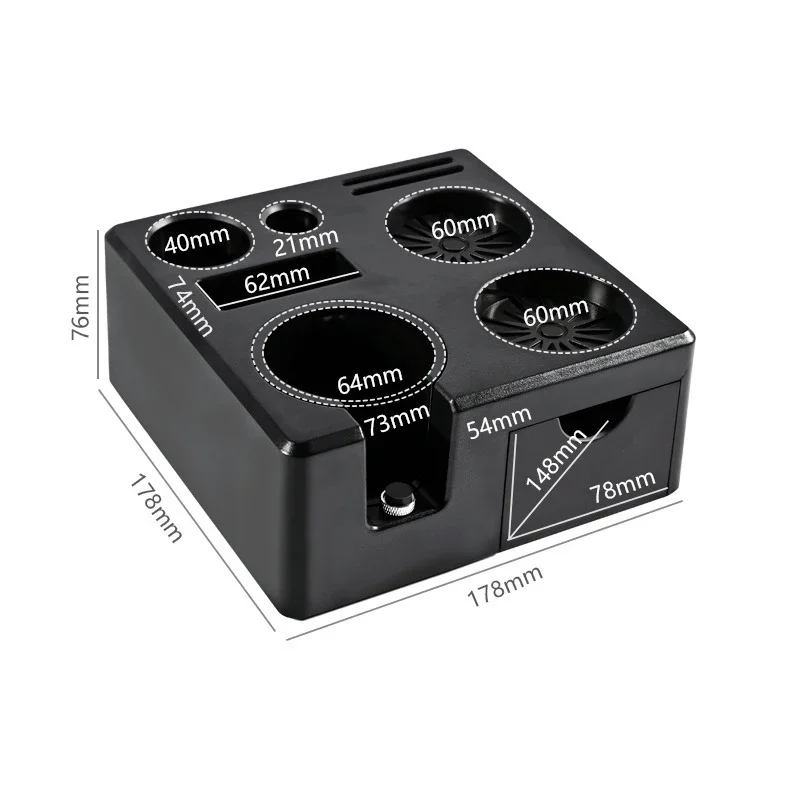 Coffee Tamping Station for 51/54/58mm Portafilters Barista Grade Tamper Stand Holder with Non-Slip Mat Espresso Accessories Tool