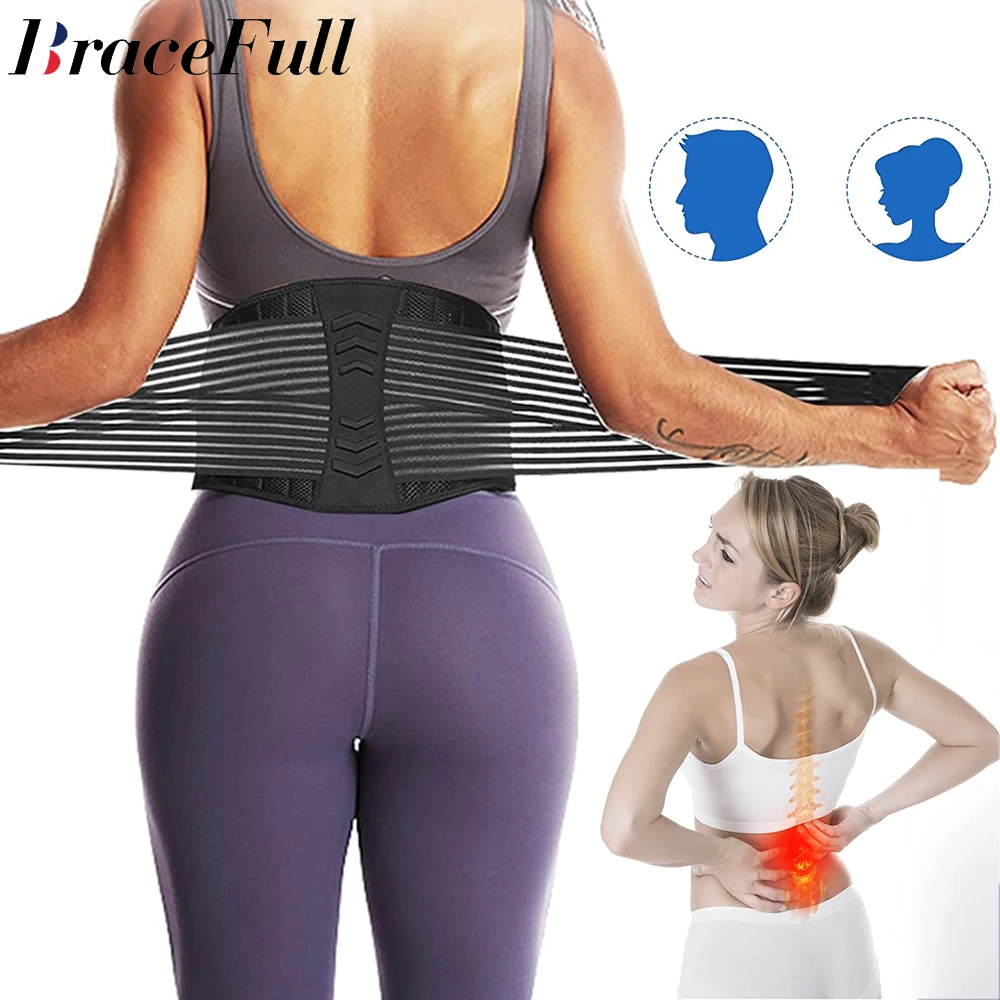 Back Brace for Lower Back Pain,Adjustable Lumbar Back Support Belt for Herniated Disc,Scoliosis,Sciatica Pain Relief,Posture