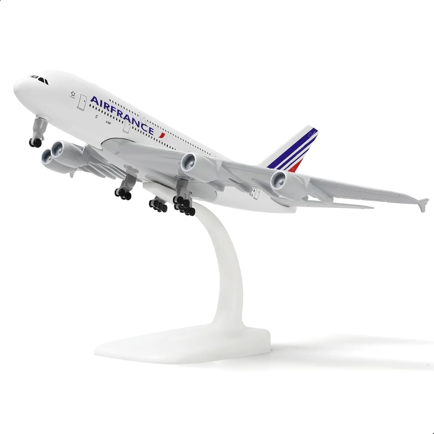 A380 Plane Model 20CM Air France Airplane Scale Alloy Diecast Aircraft with Landing Gear Collectible for Aviation Enthusiast