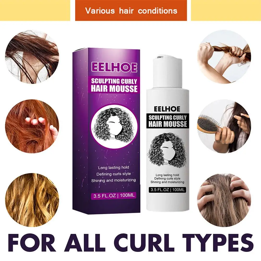 EELHOE Curl Enhancers Styling elastina Anti-crespo capelli ricci idratante Styling Agent Natural Curl Boost Hair Bounce Cream