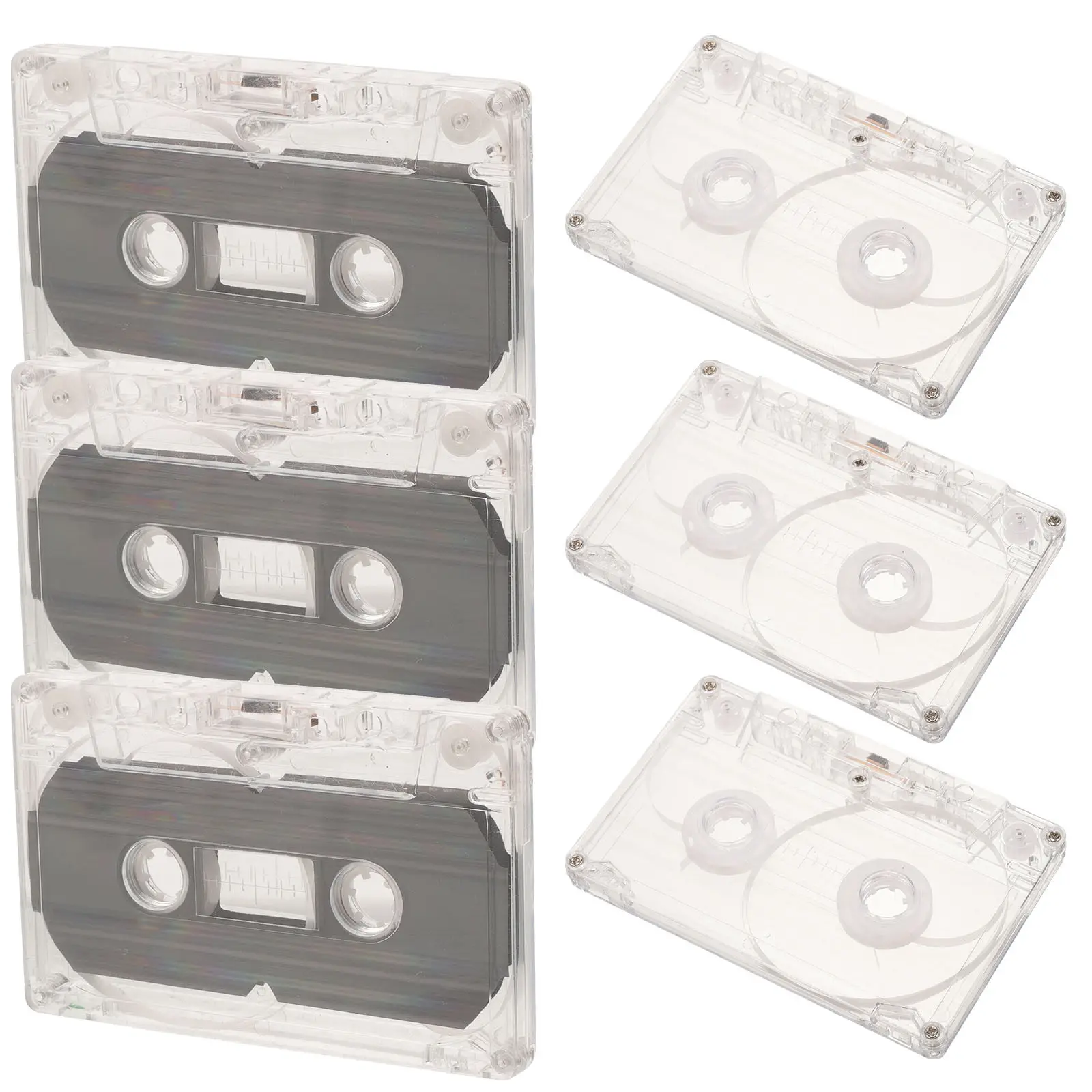 6Pcs Blank Cassette Tape Decorative Retro Style Handcraft Material for Home Party DIY Vintage Cassette Tapes Blank Cassettes
