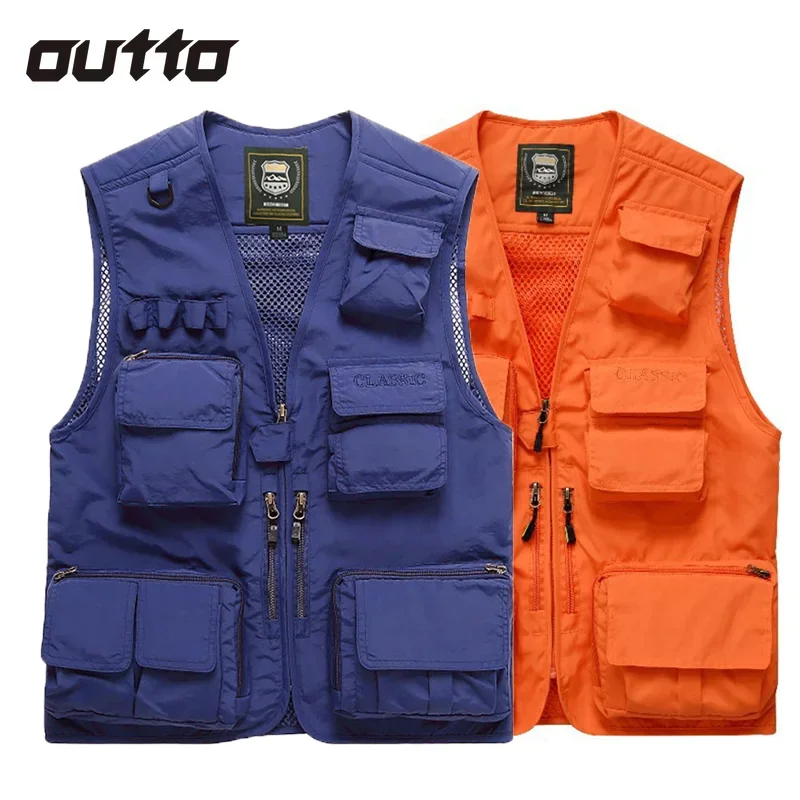 Outdoor Hunting Vest Men Multi-pocket Quick Dry Breathable Tactic Hiking Fishing Camping Tank Top Plus Size7XL