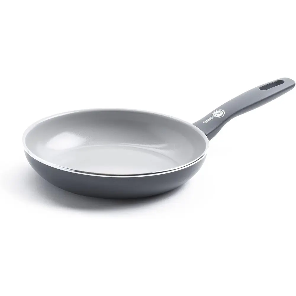 

Ceramic Nonstick 8 Frying Pan Skillet, PFAS-Free, Dishwasher Safe, Comfort Grip Handle, Grey