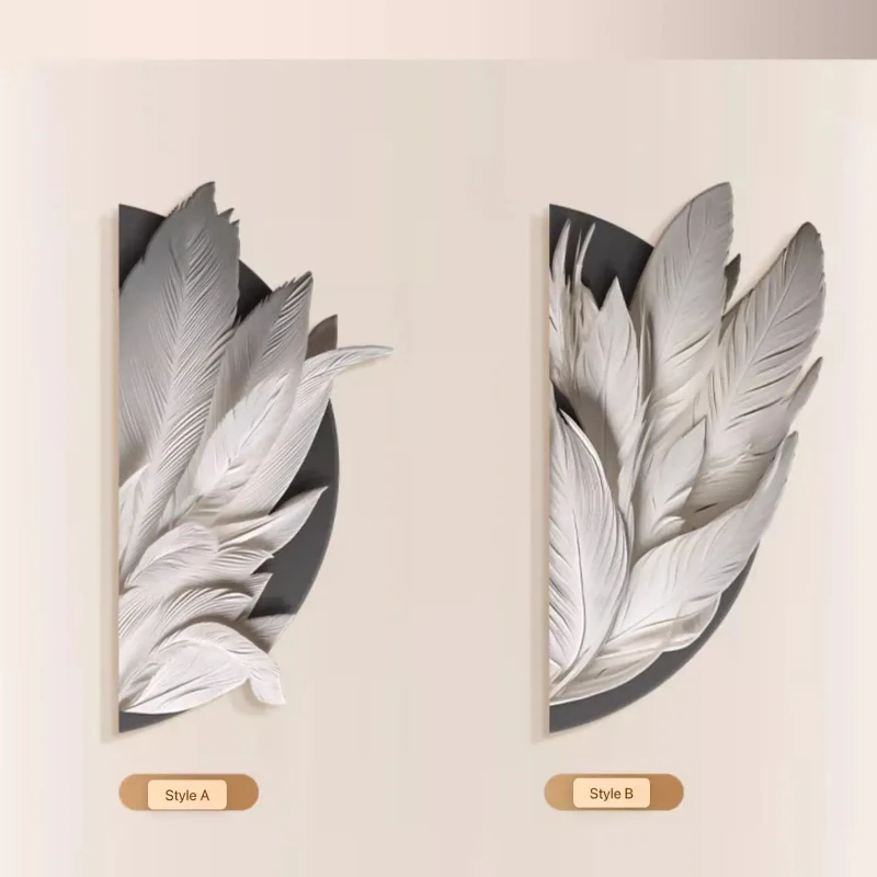 Couture Lobby Art Deco Feathers Diode Glow Wall Lights designer Ceiling lustre chandelier Crystal Porcelain Painting Ceiling