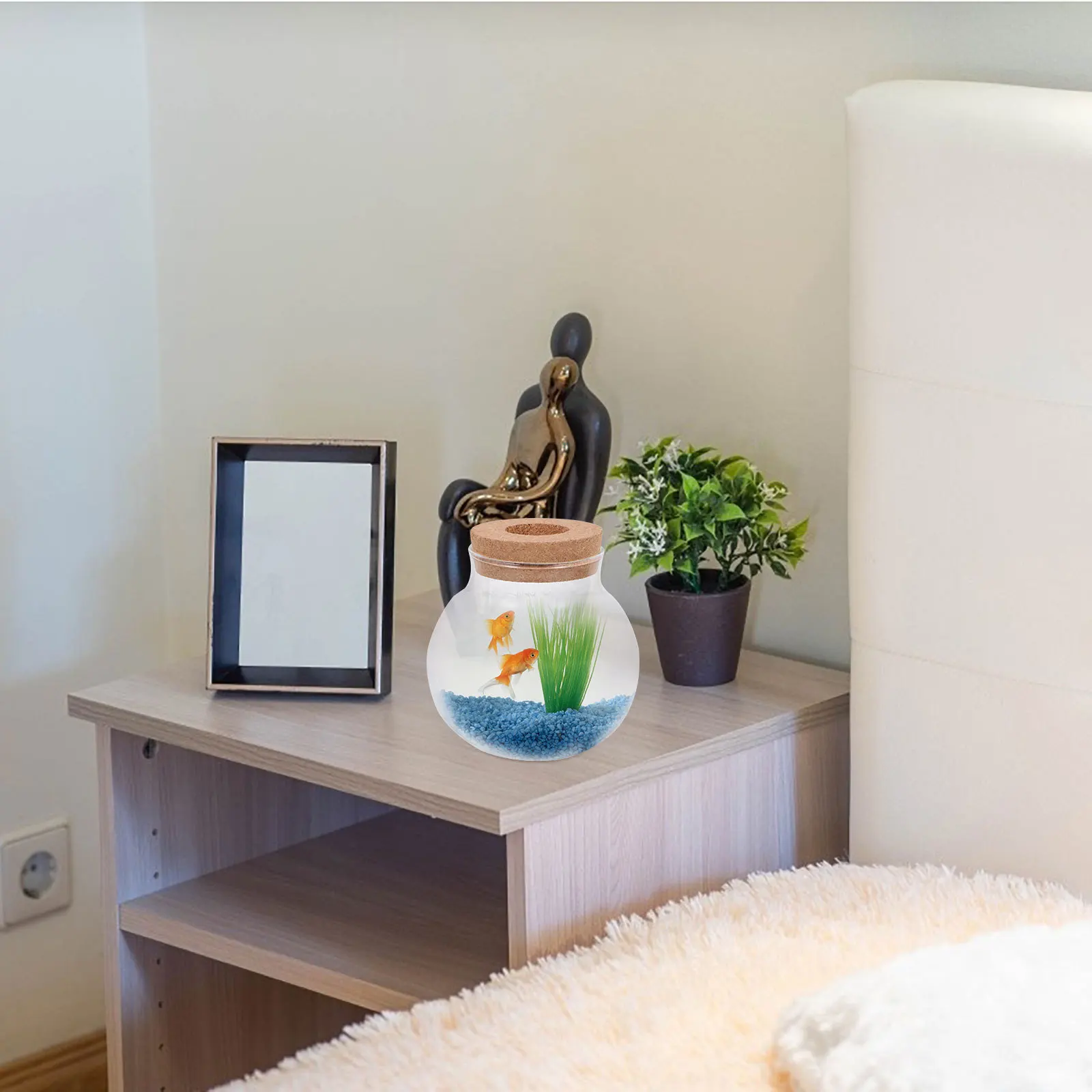 

Small Desktop Glass Fish Tank Micro Landscape Bottle for Plant Terrarium Moss Succulent Transparent Decorative Glass Container