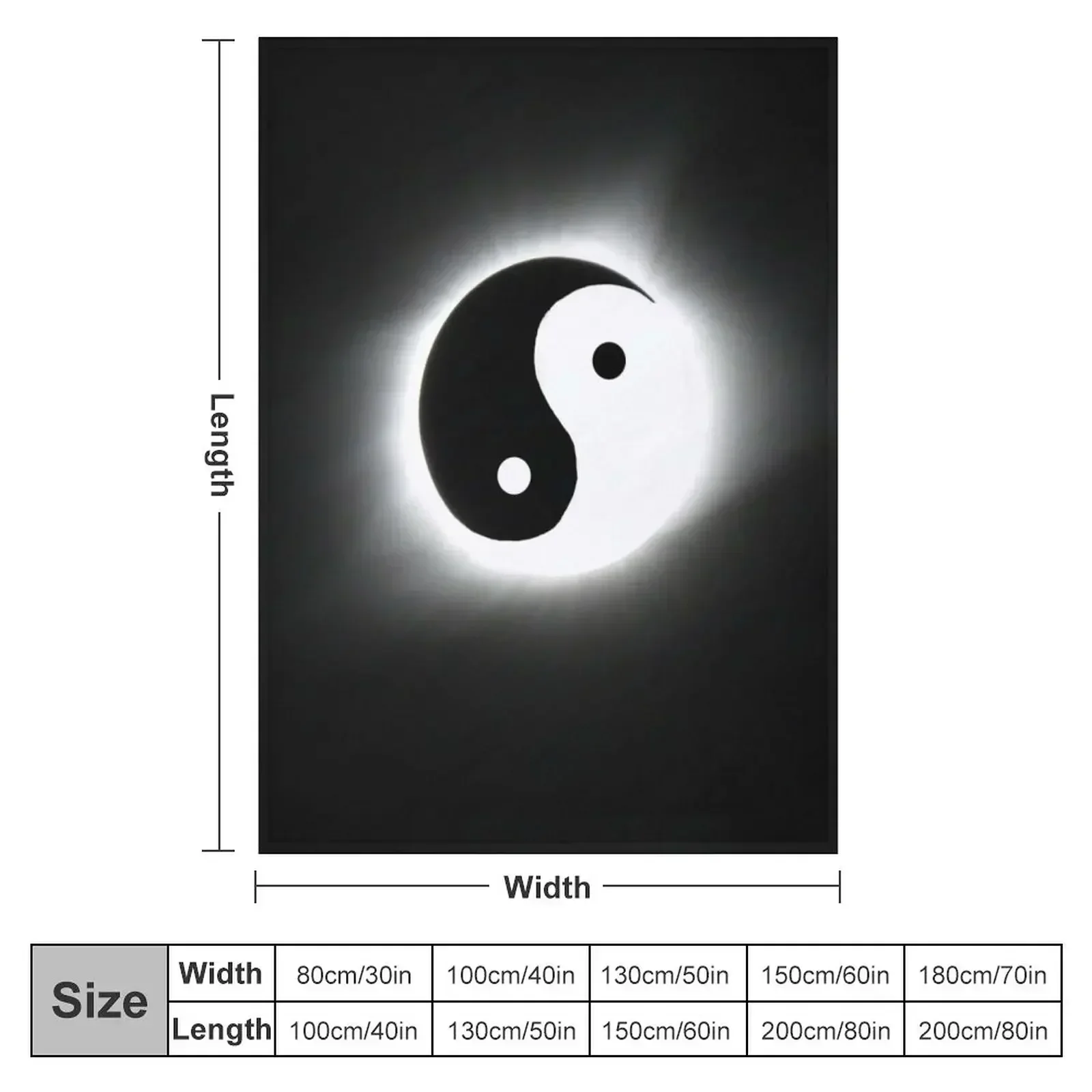 Yin Yang Eclipse Throw Blanket Summer Beddings Vintage Custom Plush warm for winter Decorative Sofas Blankets