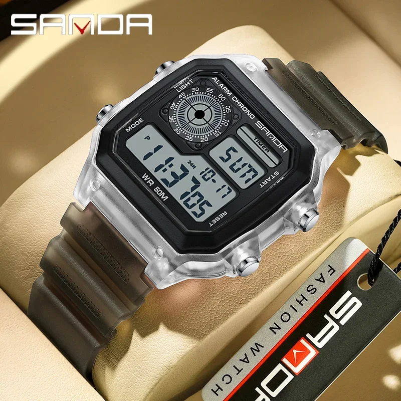 SANDA G style LED Digital Watches Men Sports Multifunction Waterproof Chrono Wristwatch Outdoor and Running Student Gift Clock