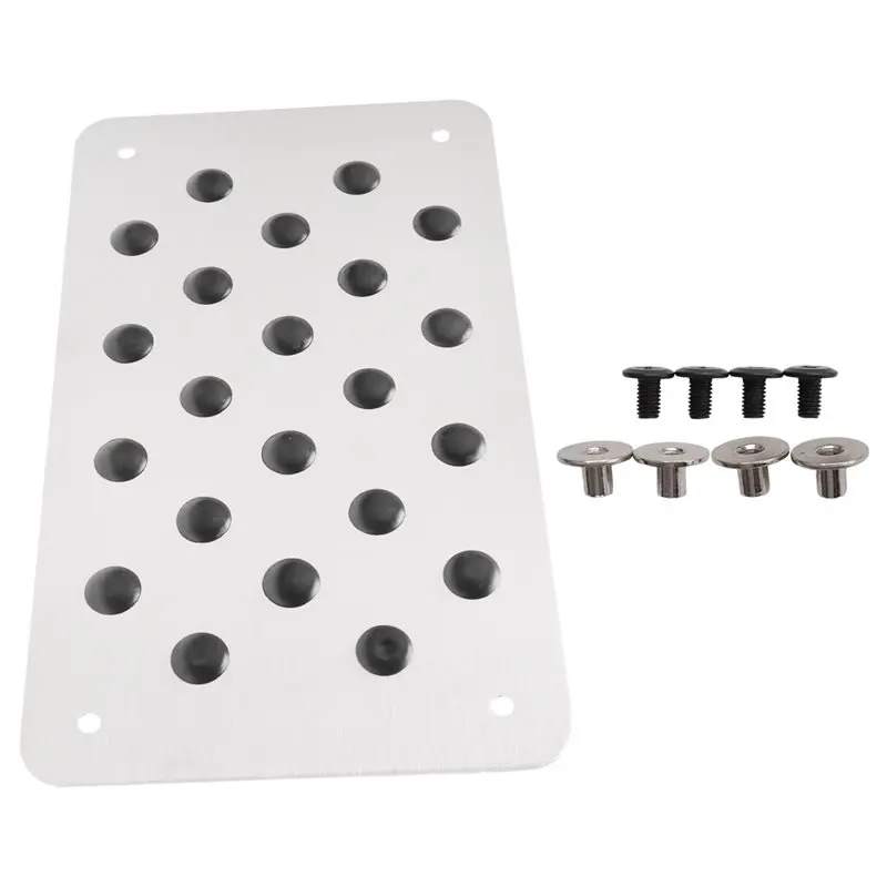 Aluminum Alloy Car Non-Slip Plate Carpet Pedal Floor Mat Environmental Rubber Car Accessories Styling-A67F