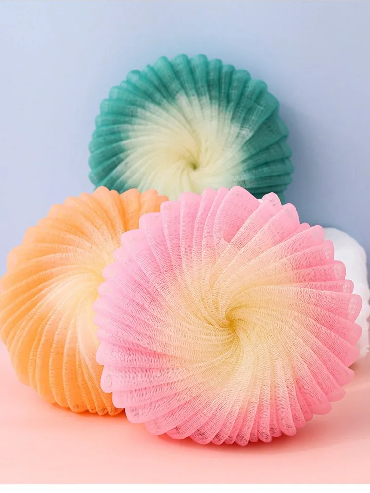 2pcs Shower Mesh Foaming Sponge Balls Body Scrub Exfoliating Skin Back Brush Cleaner Bath Bubble Ball Soft Bathing Accessories