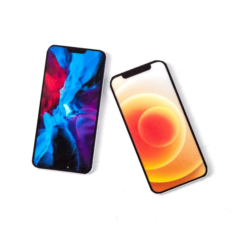 دمية مصغرة نموذج الهاتف المحمول ، صندوق آيفون باربي ، BJD OB11 ، بليث بيت الدمية اكسسوارات الديكور ، 1:12 ، 1 قطعة