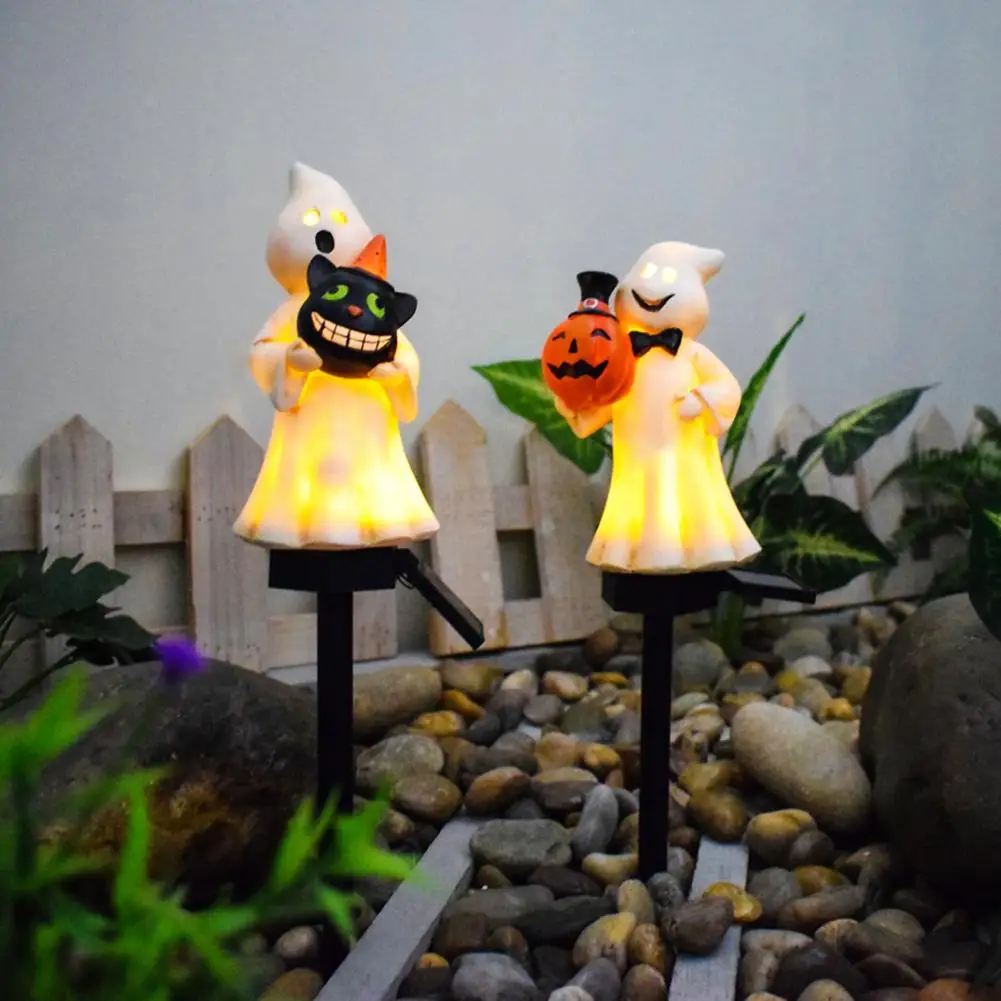 

Long-lasting Solar Lights Solar Pumpkin Lanterns Spooky Halloween Solar Ghost Stake Lights for Outdoor Pathway for Garden