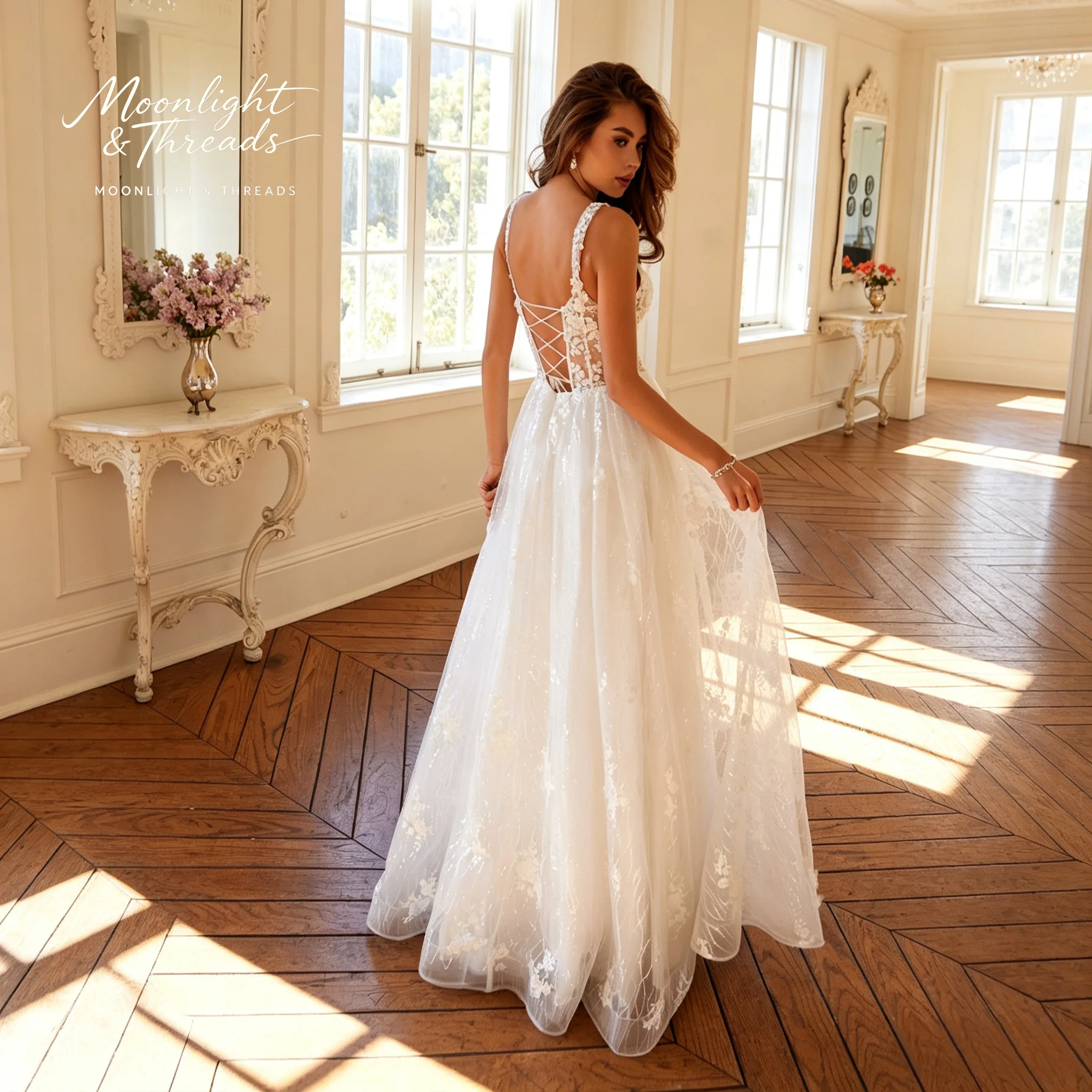 Ivory white lace halter top A- - Embroidery White Dress ulasan dan harga
