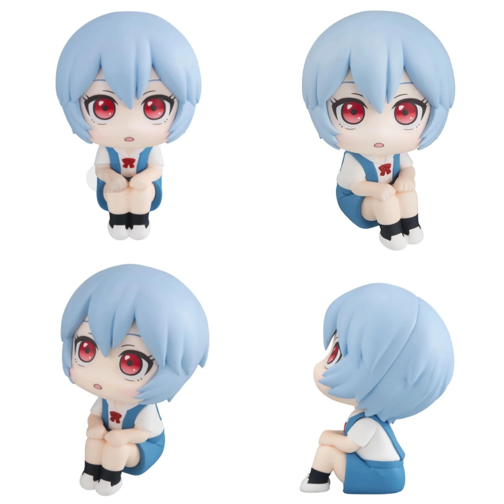 10CM Anime  Ayanami Rei Figure Souryuu Asuka Langley Look Up  Sitting Model Toy Doll Aciton Figure PVC Ornamentue Gift view 4