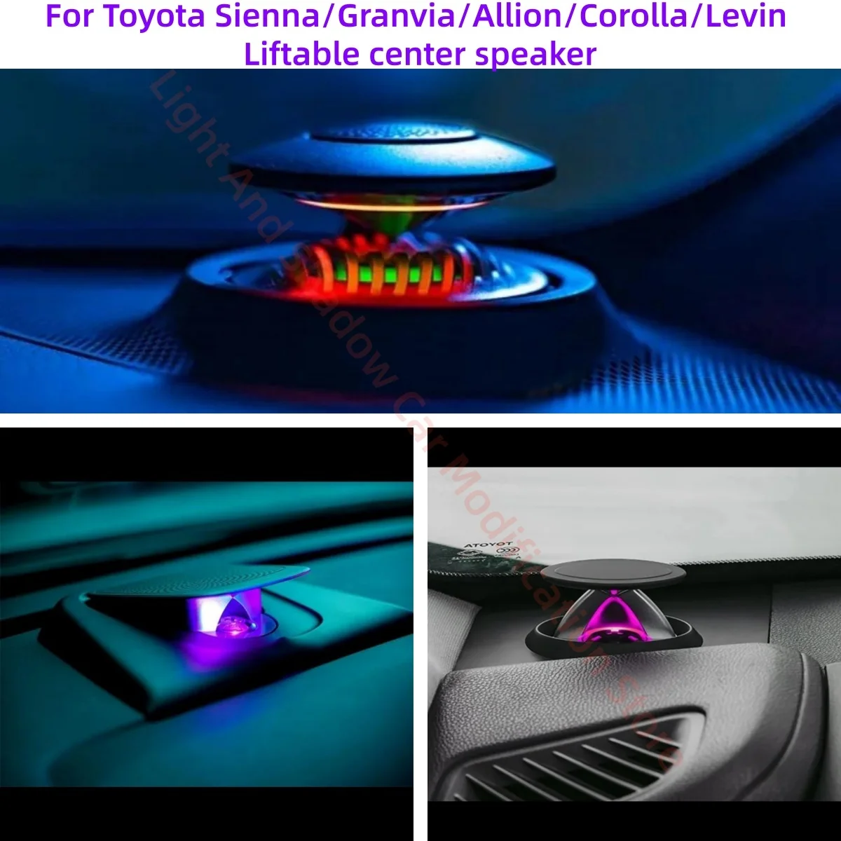 Fit for Toyota Corolla Sienna Granvia  dashboard trim comes with ambiance lights and intelligent lift mids and treble Auto parts