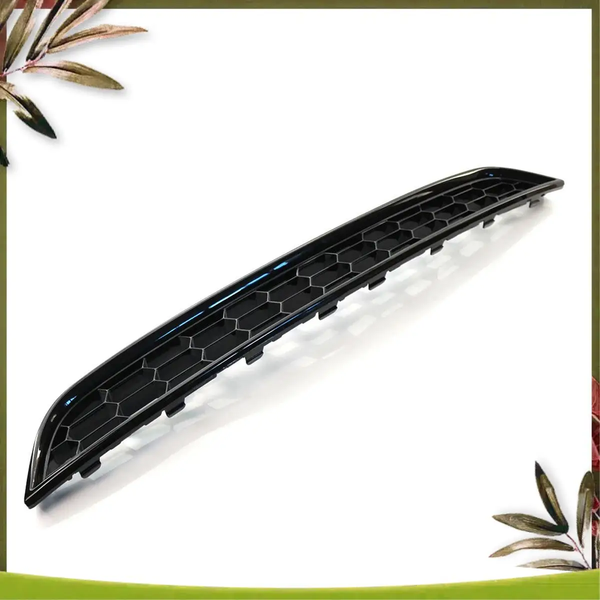 

A83R-Glossy Black Front Bumper Grill Sport Honeycomb Mesh Lower Grille For Ford Fiesta 2012-2017 1801358