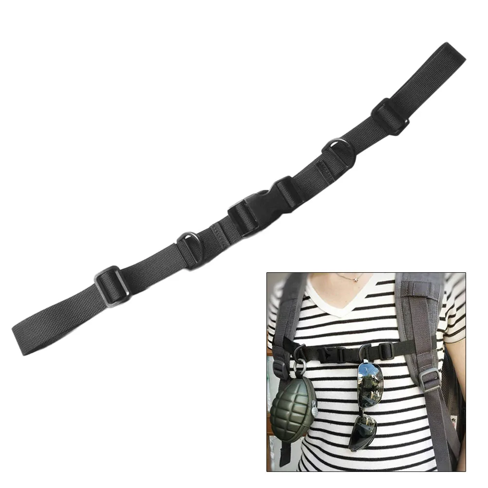 

Backpack Chest Strap 20 60cm Adjustable Quick Release D for Most Bags Hiking Shoulder Strap Fixing Belt Nylon Free