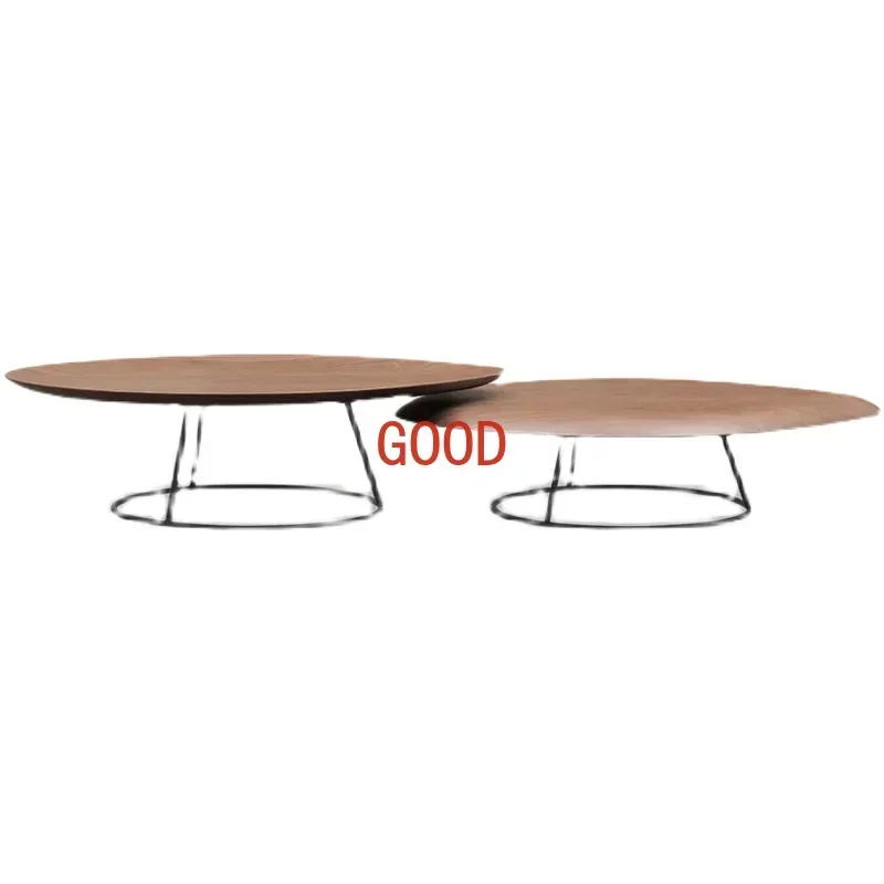 

Креативный журнальный столик в скандинавском стиле - это роскошный, многофункциональный, простой и современный, из кожи ореха особой формы.