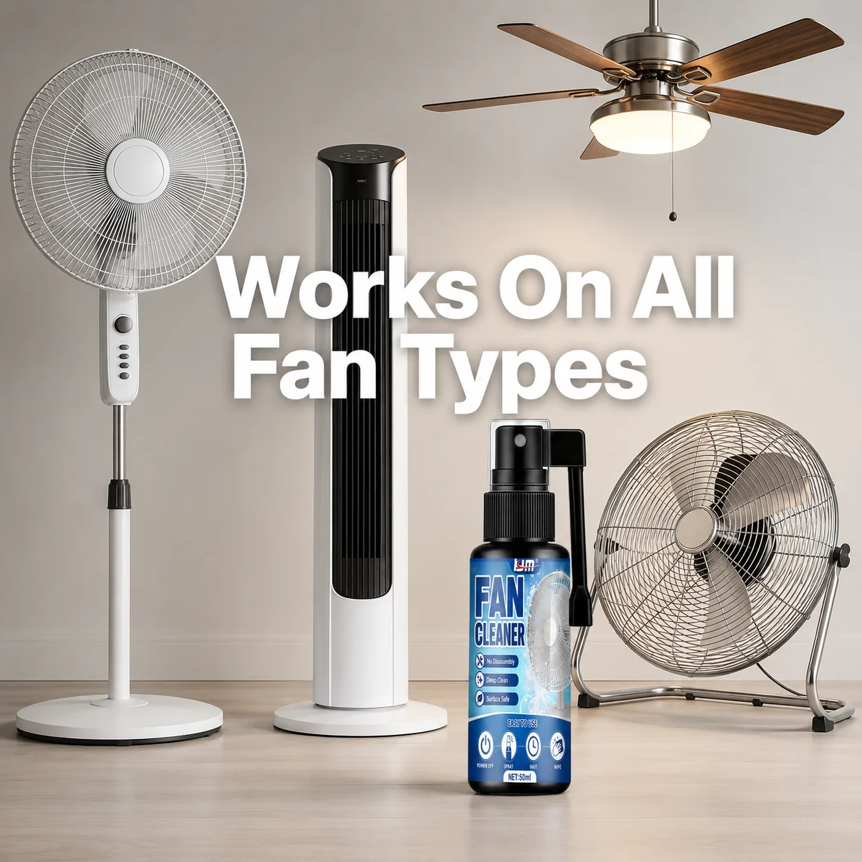 KJM Dual Spray Nozzle Car AC Fan Cleaner Spray 50ml Fast Deep Clean Dust Odor Remover Freshener For Auto Air Vent Household Fans view 5
