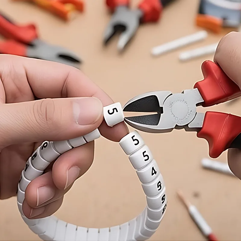 500pcs Cable Marker Wire Label EC-0 EC-1 Mark Number Wire 0 to 9 Colored 2.5 Sqmm Insulation PVC Cable Label Wire Marker Labels