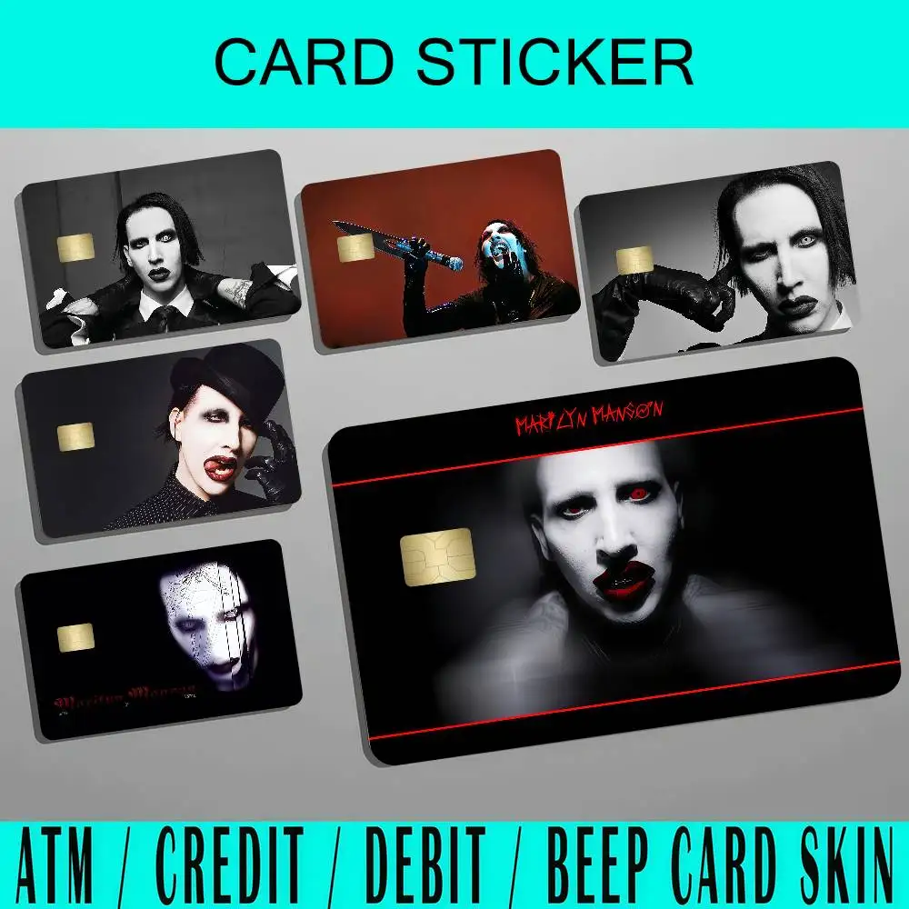 Signer M-Marilyn M-anson cool Credit Card Skin Stickers for Bank Card Bus Metro Card Sticker Waterproof