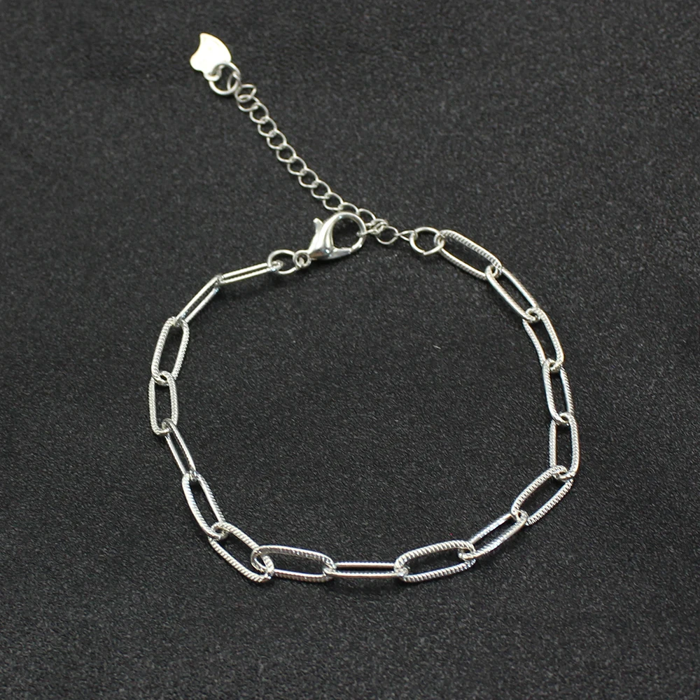New Trend Link Chain Bracelet for Women Silver Color Charming Pulsera Valentine's Day Friend Wedding Gift Pulseira