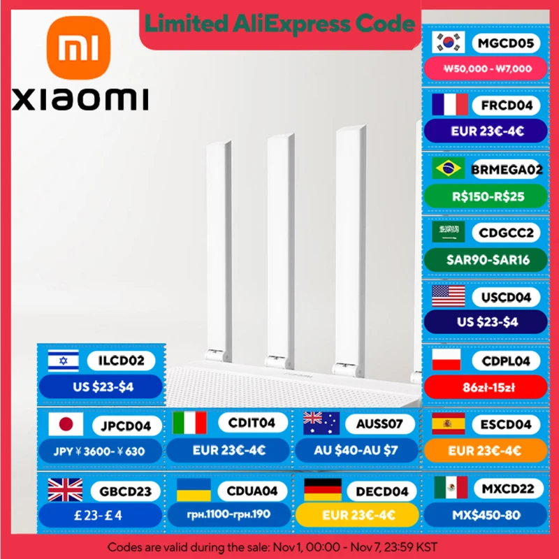Xiaomi mijia roteador ax3000t, 2.4ghz 5ghz wifi 6, porta dupla wan acesso lan led nfc conectar, jogos de escritório em casa, suporte mihome app