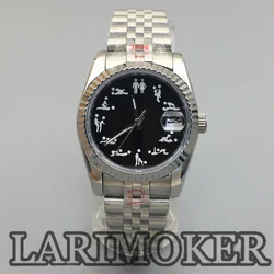 BLIGER 36mm/39mm NH35 Automatic WatchFluted Bezel Sapphier Glass Green Luminous stainless steel strap