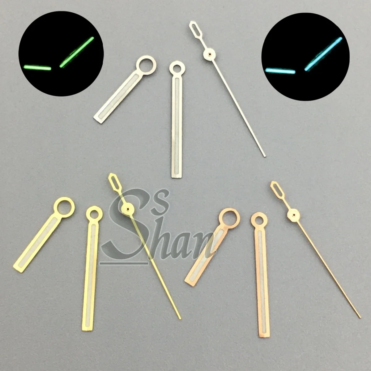

High-quality watch hands 12.5*12*8mm green and blue luminescence suitable for NH35 and NH36 movements gold and silver rose gold