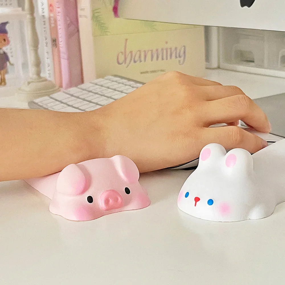 1pc Decompression Mouse Pad Wrist Pad Girls Wrist Pad Cute Cartoon Office Desk Pad Wrist Rest Hand Rest Desk Ornament