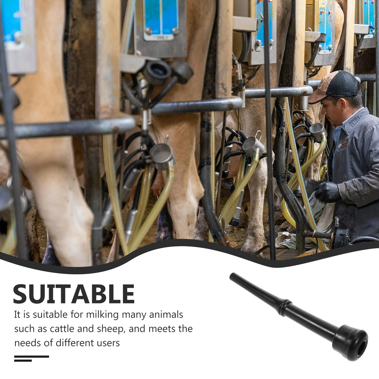 

Milking Machine Liners Cow Sheep Suction Head Durable Reusable Gentle Teat Safe Strong Vacuum Power Milking Liner