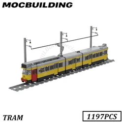 Tram MOC Building Blocks Bricks Display Construction Toys Birthday Gifts Present