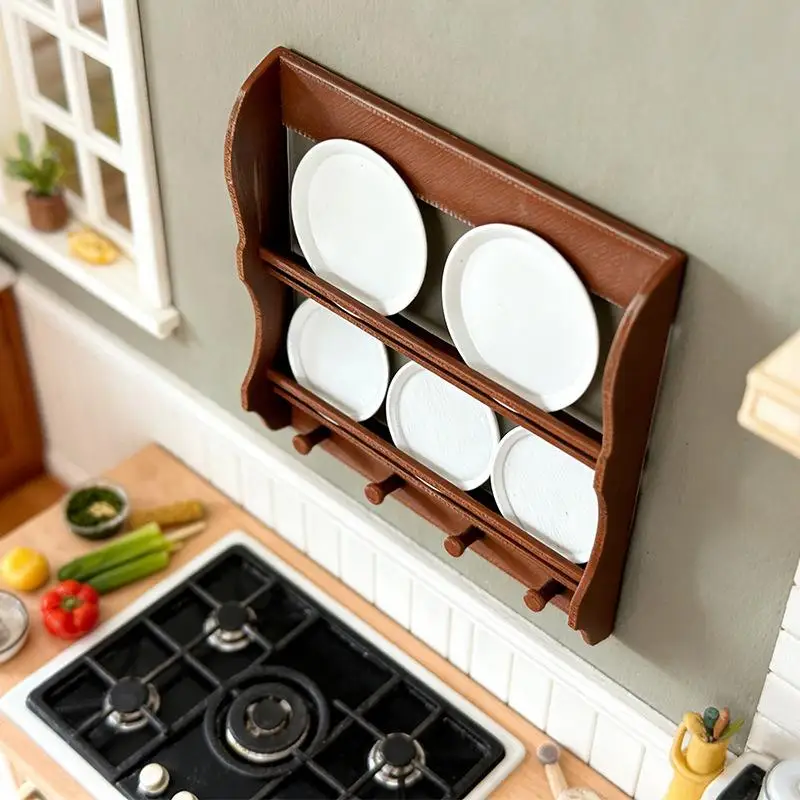 Dollhouse Miniature Kitchen Utensils Tableware Set Cookware Model Scene Decor Pretend Play Toy