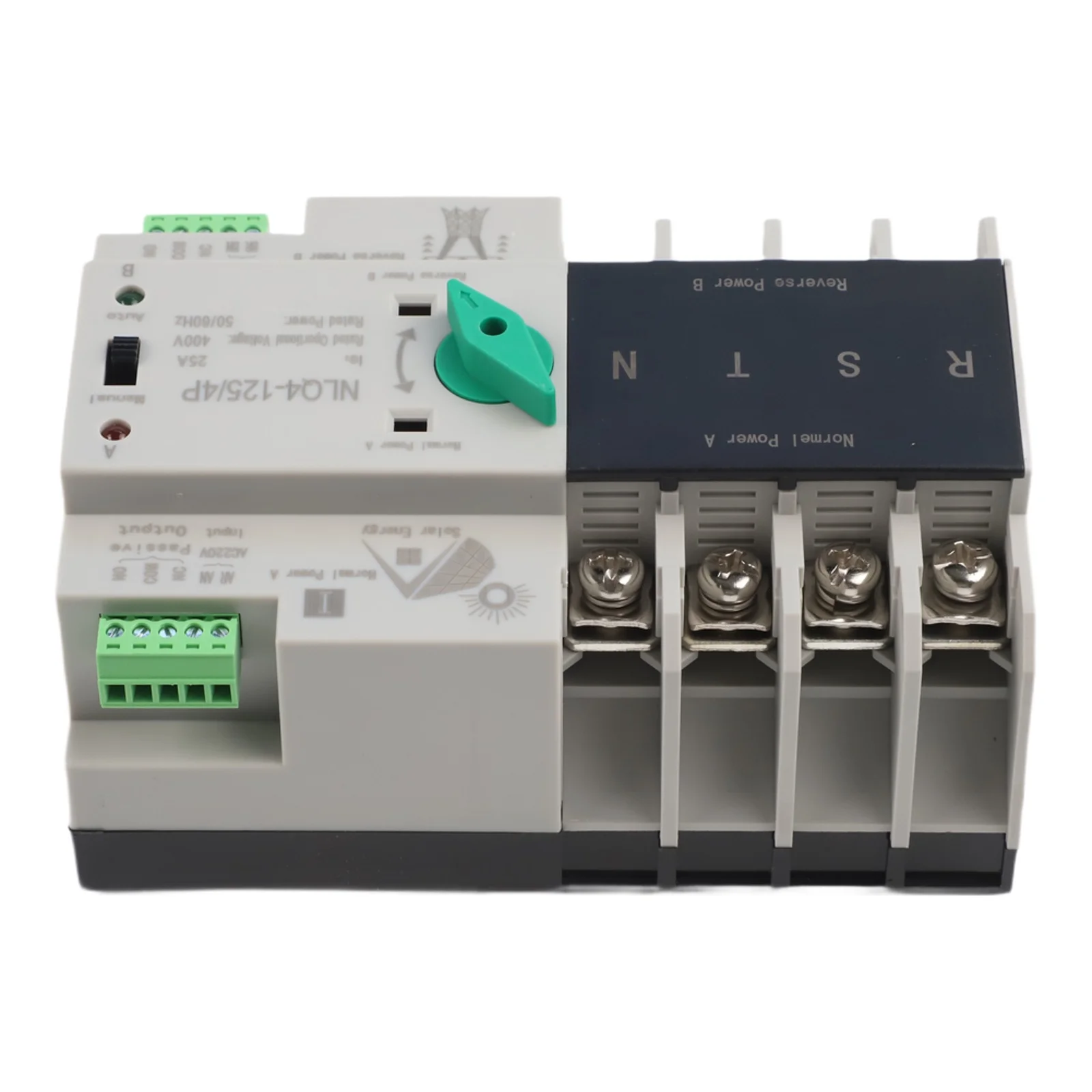 Automatic Transfer Switch Dual Power 4 Poles 400 Volt For Solar And Grid Power With Compact Design And Manual Operation