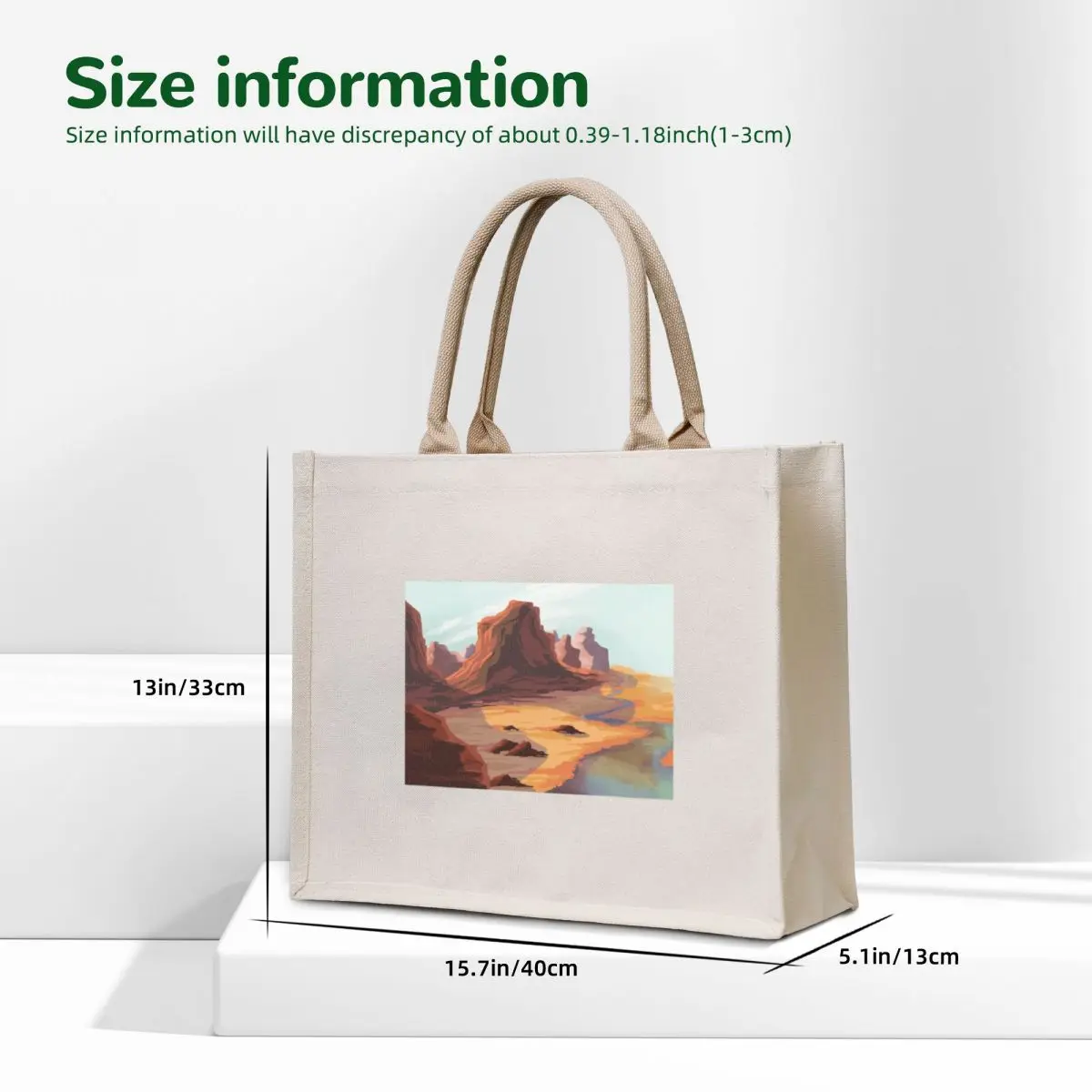 Desert Illustration from Digital Art Tote Bag Women's shopping bag Reusable bags tote bag men