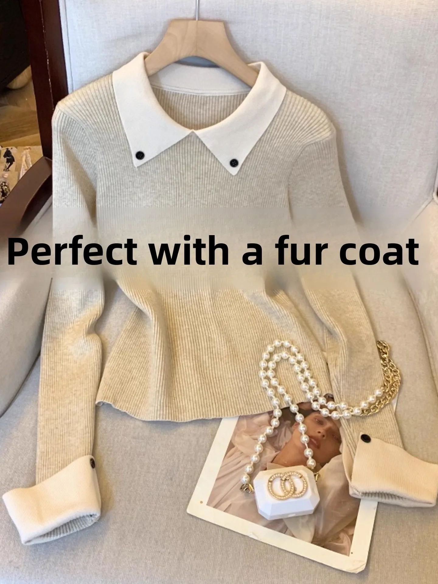 

Воротник из искусственной двух частей Base irt Женская осенне-зимняя меховая внутренняя одежда Топ Гуанчжоу Тринадцатый фактор Очень привлекательная футболка...