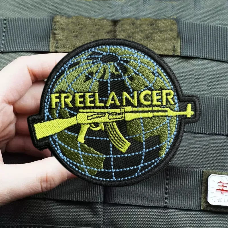 Freelancer شارة مطرّزة التكتيكية بندقية المعنويات شارة هوك حلقة بقع عسكرية على ظهره ملصقات للملابس #3