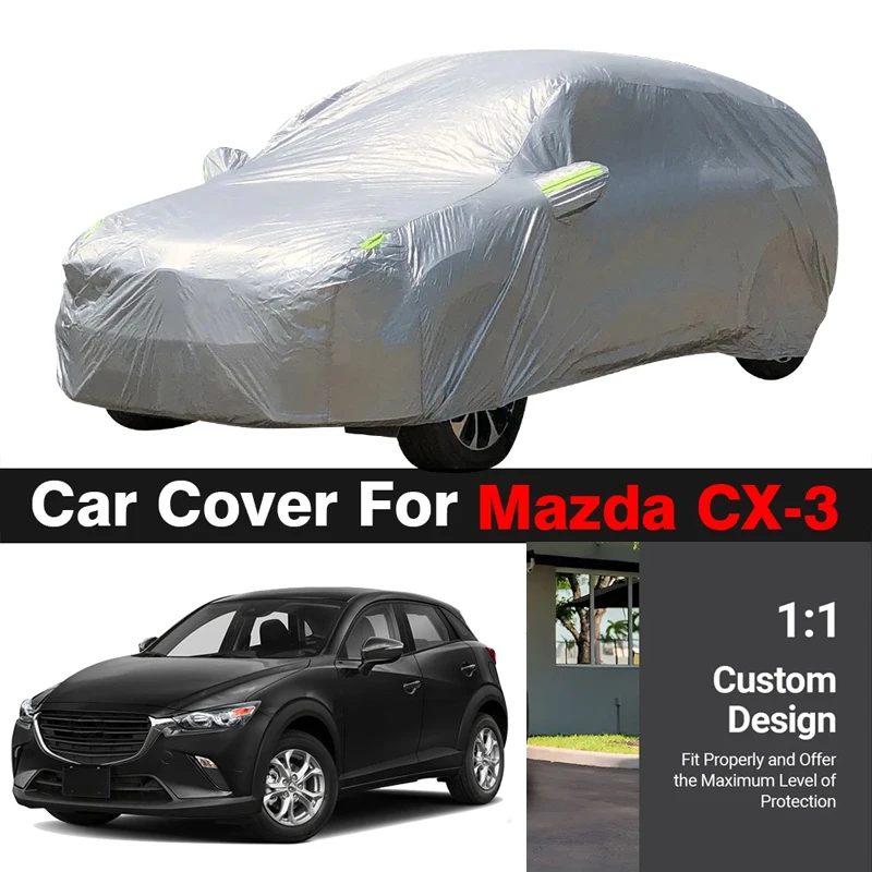 

Full Car Cover Outdoor Indoor Sun Shade Anti-UV Rain Snow Dust Resistant SUV Cover For Mazda CX-3 CX3
