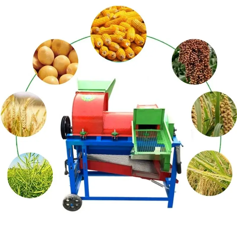 Small Multifunctional Corn Sorghum Threshing Machine Sheller For Home Use With Essential Motor Core Component