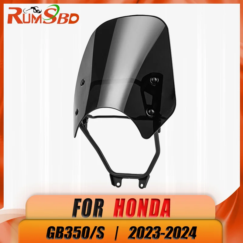 

Front Windshield Windscreen For Honda GB 350 350S 2023 2024 Motorcycle Wind Shield Guard Airflow Deflectors Visor