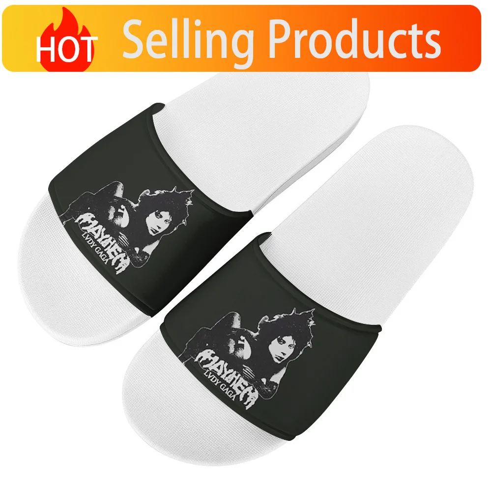Mayhem Lady Gaga Shoes Flip Flops Home Slipper Mens Women Teenager Family Slippers Bathroom Pool Casual Sandals Custom