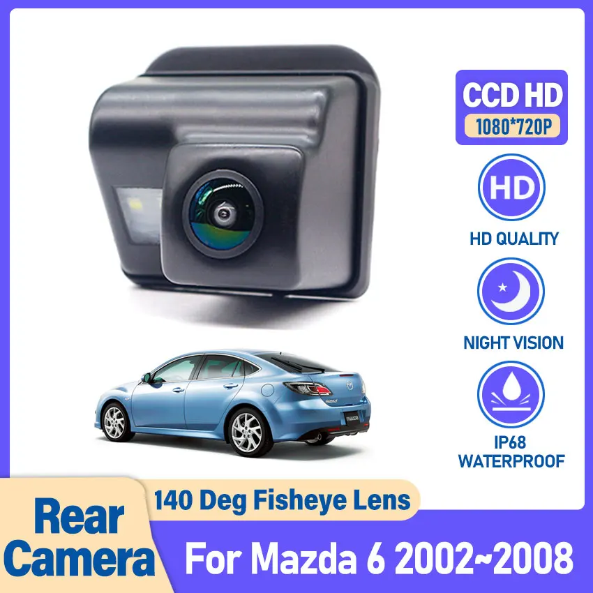 Rear View Camera For Mazda 6 Mazda6 2002 2003 2004 2005 2006 2007 2008 CCD HD Night Vision Waterproof Reversing Parking Camera